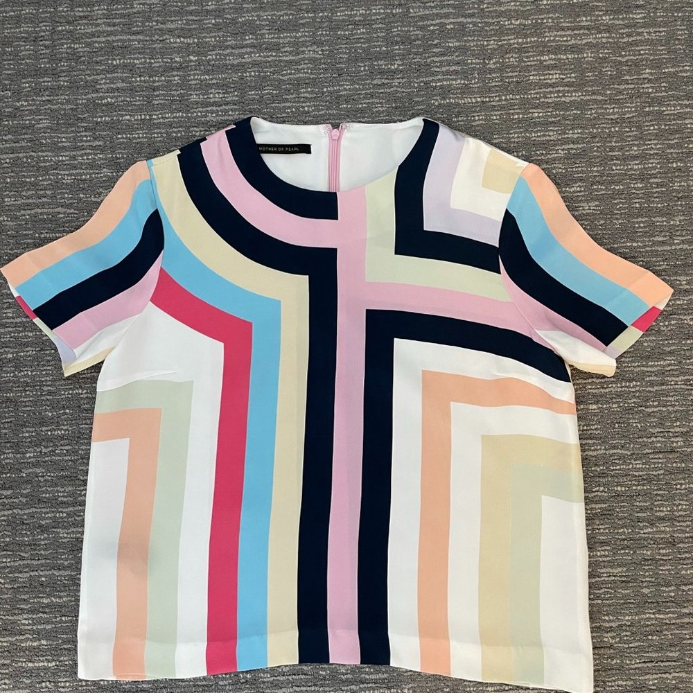 Silk crew neck shirt